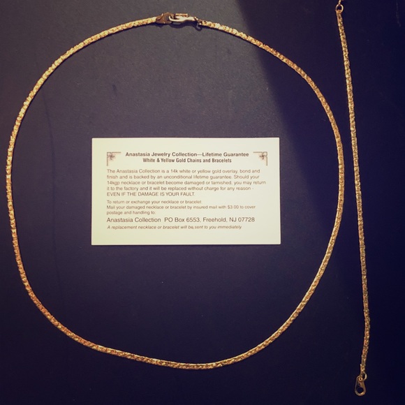 14k Gold Plated Necklace: 18”- 20” - Picture 1 of 2